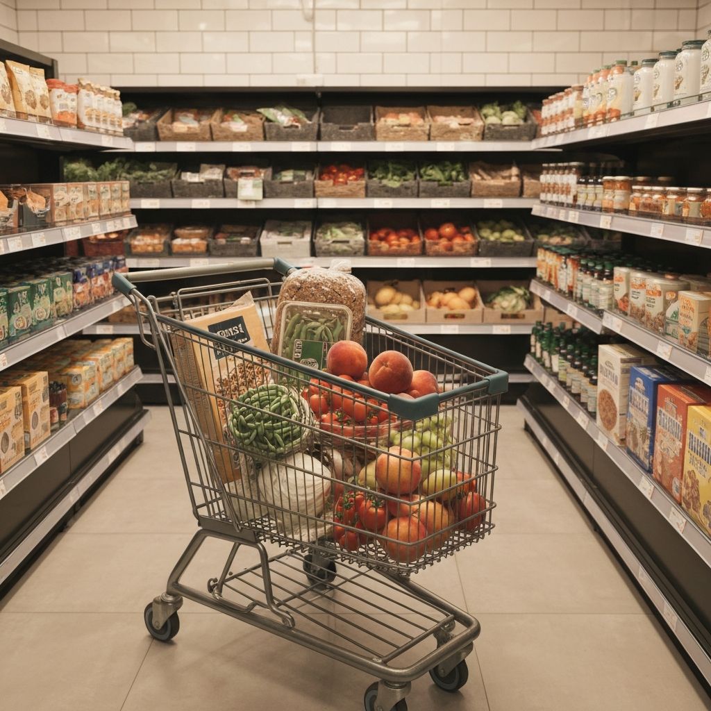 Einkaufswagen mit ausgewählten Produkten